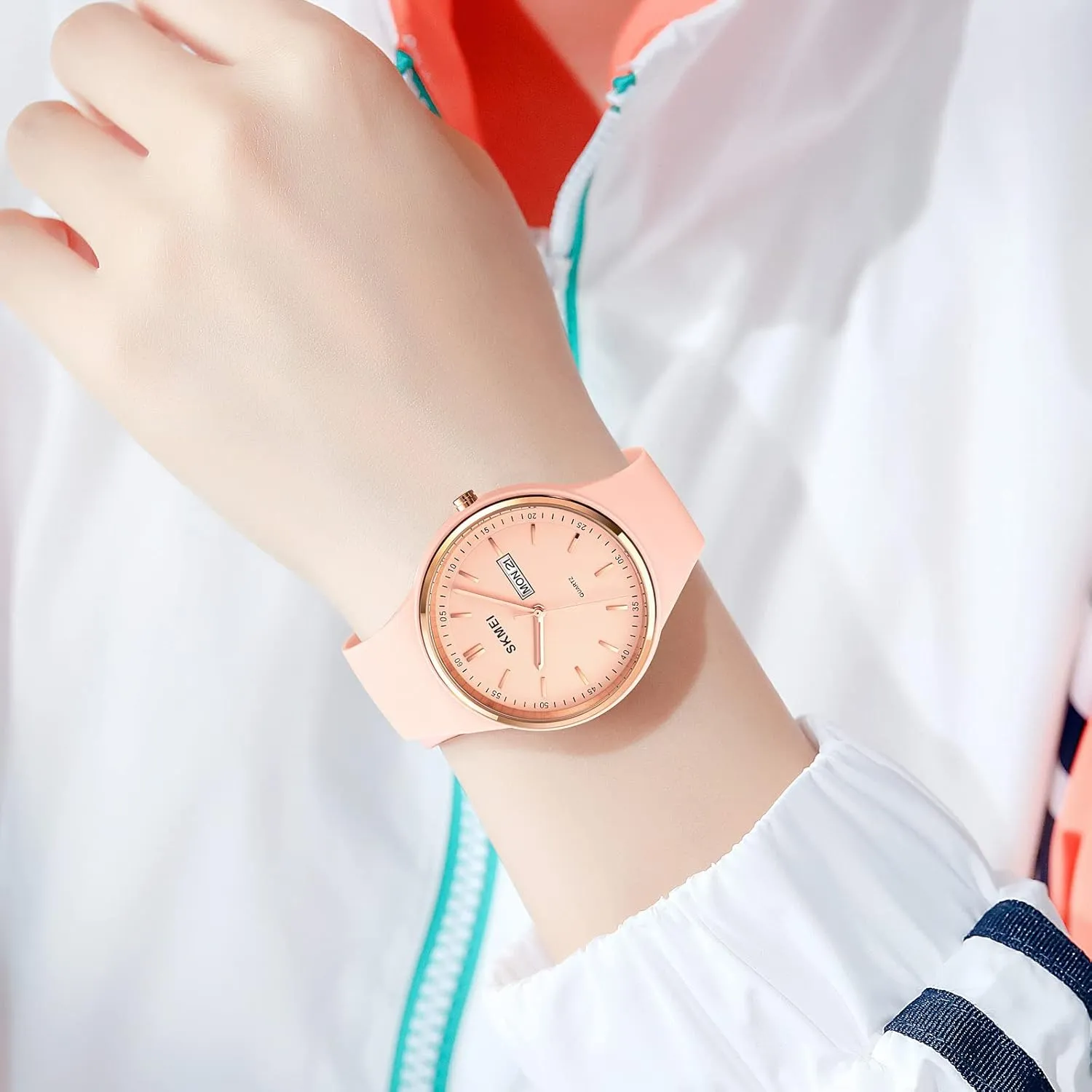Casual Sport distinction transaction Silicone Strap Women Watches Calendar Waterproof Quartz Analog Simple Wristwatch MASTOP Minimalist Women's Watch 