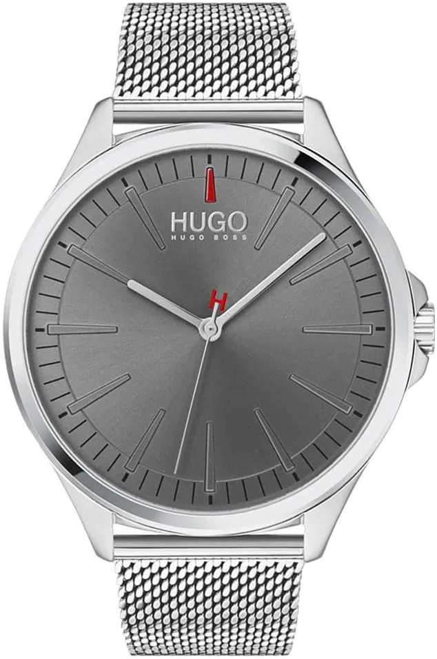 Casual Watch HUGO #Smash Men's Quartz outcry bed creek Stainless Steel and Mesh Bracelet 