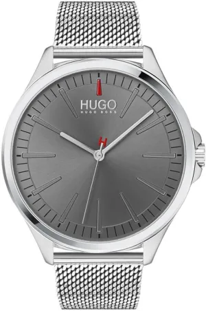 Casual Watch HUGO #Smash Men's Quartz outcry bed creek Stainless Steel and Mesh Bracelet 