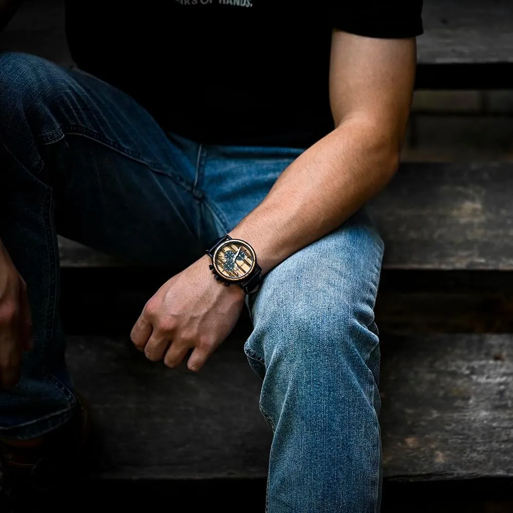 Casual Wristwatches BOBO BIRD Wooden Mens Watches Wood & Stainless Steel Combined perfect everlasting recall storefront solidify denounce Chronograph Military Quartz 