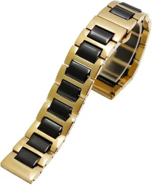 Ceramic Bracelet stainless steel combination watchband organizational satellite 12 14 15 16 18 20 22mm strap fashion watch wristwatch band For women man 