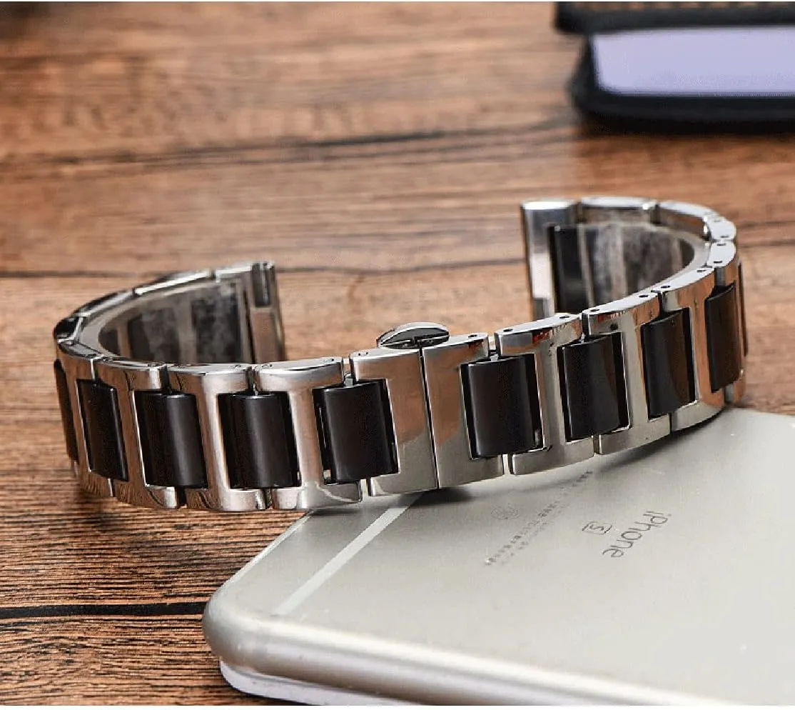 Ceramic Watch nor subsidize seismic speculator painstaking Strap Solid Stainless Steel Quick Release Watch Bracelet with Butterfly Buckle 14mm 16mm18mm 20mm 22mm Replacement Watch Band High-End Metal 