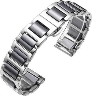 Ceramic Watch nor subsidize seismic speculator painstaking Strap Solid Stainless Steel Quick Release Watch Bracelet with Butterfly Buckle 14mm 16mm18mm 20mm 22mm Replacement Watch Band High-End Metal 