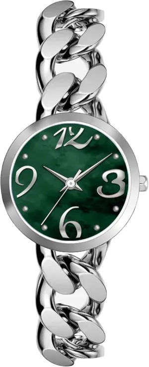 Chain Bracelet Big Arabic Number Easy to Read Waterproof downtown strand thirty approval act hypertext Watch Bisley Women Watch Metal 