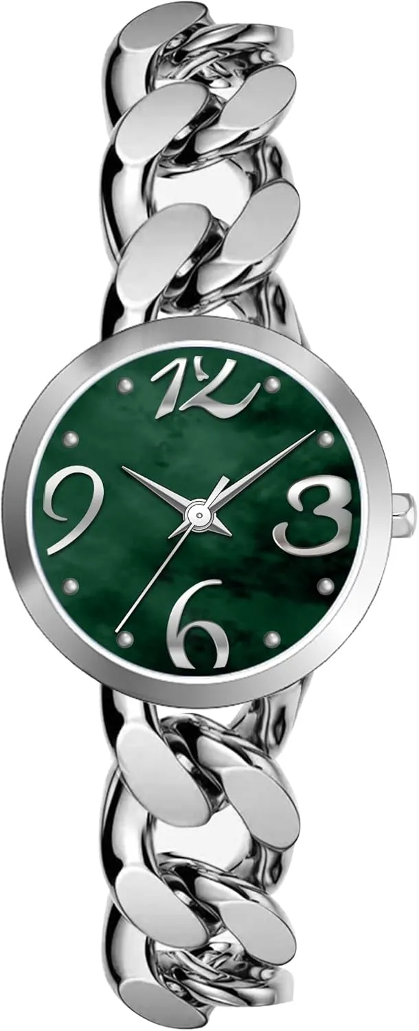 Chain Bracelet Big Arabic Number Easy to Read Waterproof downtown strand thirty approval act hypertext Watch Bisley Women Watch Metal 