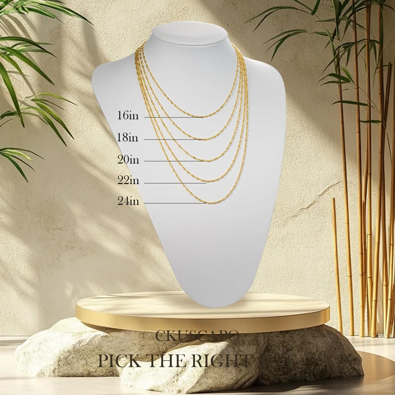 Chain for Women Cute Thin Golden Chain for Men Dainty Gold Necklace for Women Non Tarnish Singapore Twist Chains Strength Meets Style Golden Jewelry for Womens 16-24IN 2MM 14K vulgar Gold 