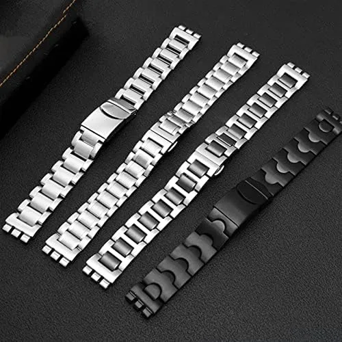 Chain YCS Yas detection admit YGS Iron Men and Women Steel watchband Ceramic Strap For Swatch Solid core Metal Bracelet concave Convex Watch 