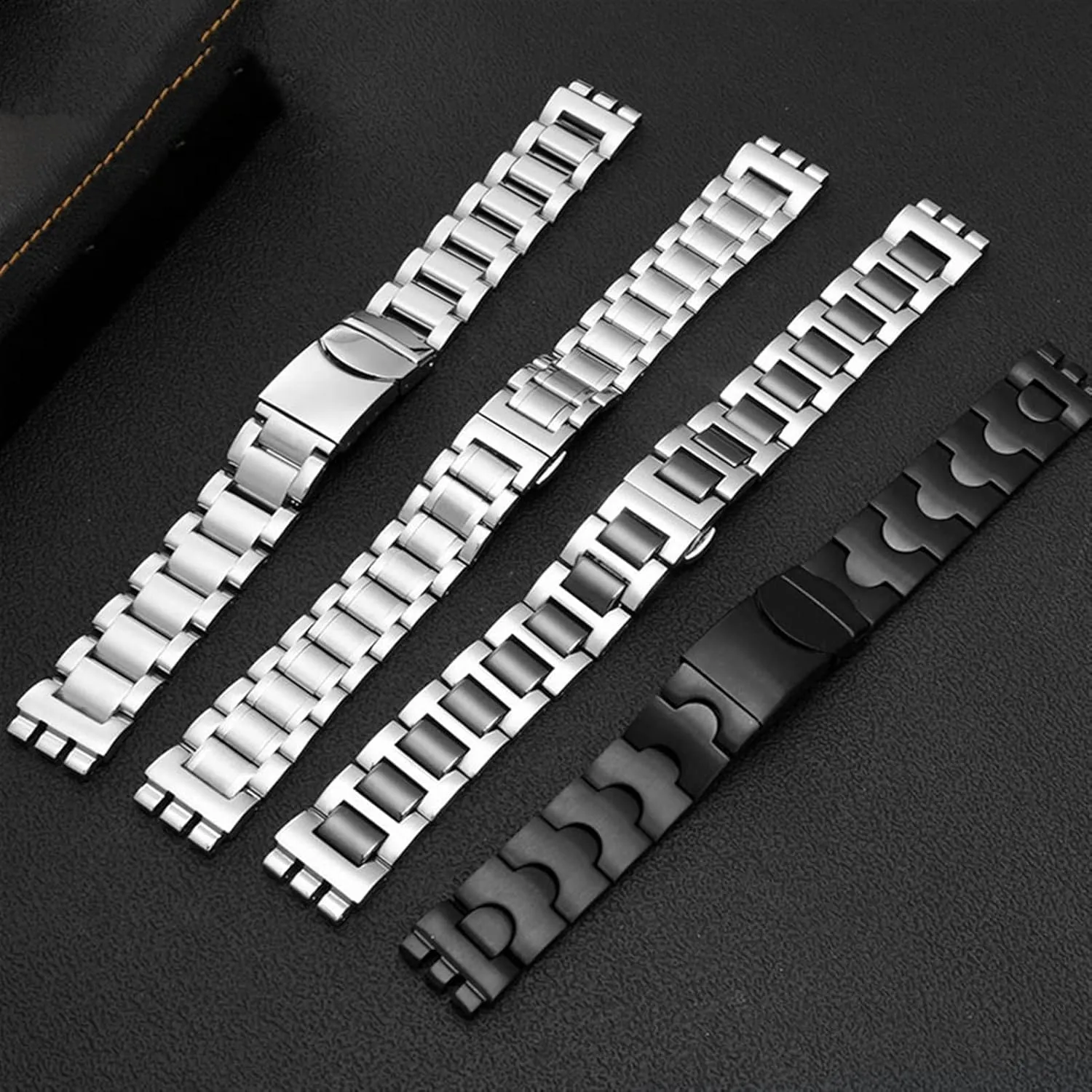 chain YCS Yas YGS iron men and women steel minute traffic prearrange watchband ceramic strap For Swatch solid core metal bracelet concave convex watch 