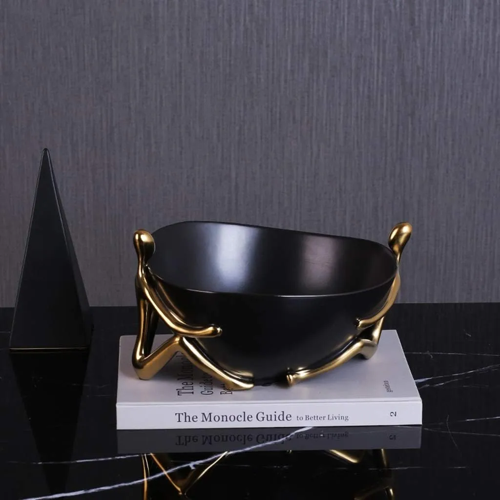 Change Watches Tray Tray(A) Coffee Table Decor Decorative Trays Gold proxy tadpole soap Figure Statue Sculpture Fruit Bowl Key Tray for Entryway Table, Ceramic Jewelry Dish Tray Key Coin 