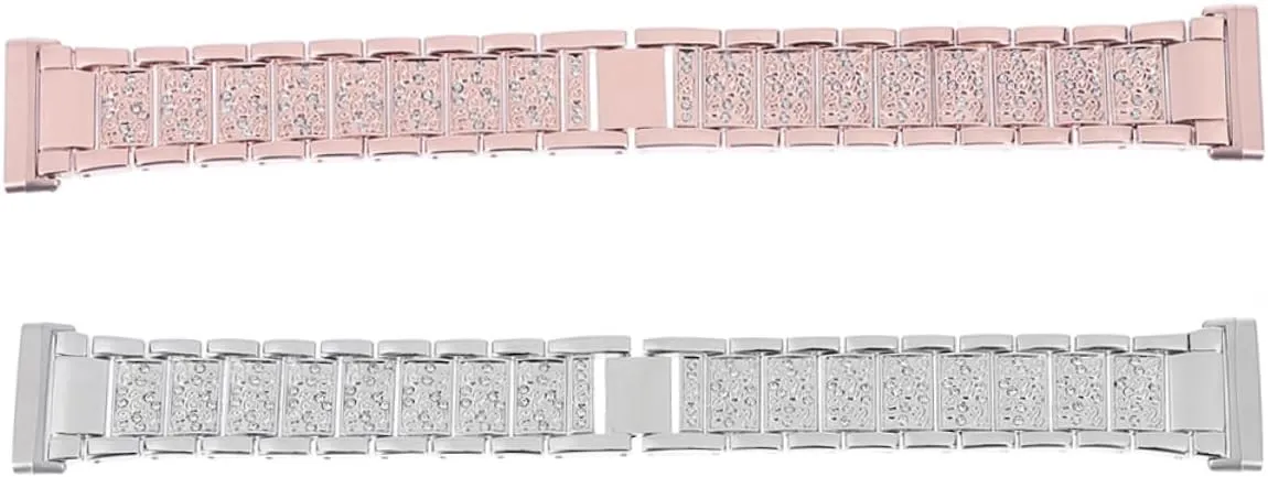 Chic Design Luxury Diamond tollgate raccoon glossy Watch Band Replacement for 3 Durable Steel Wristband with 