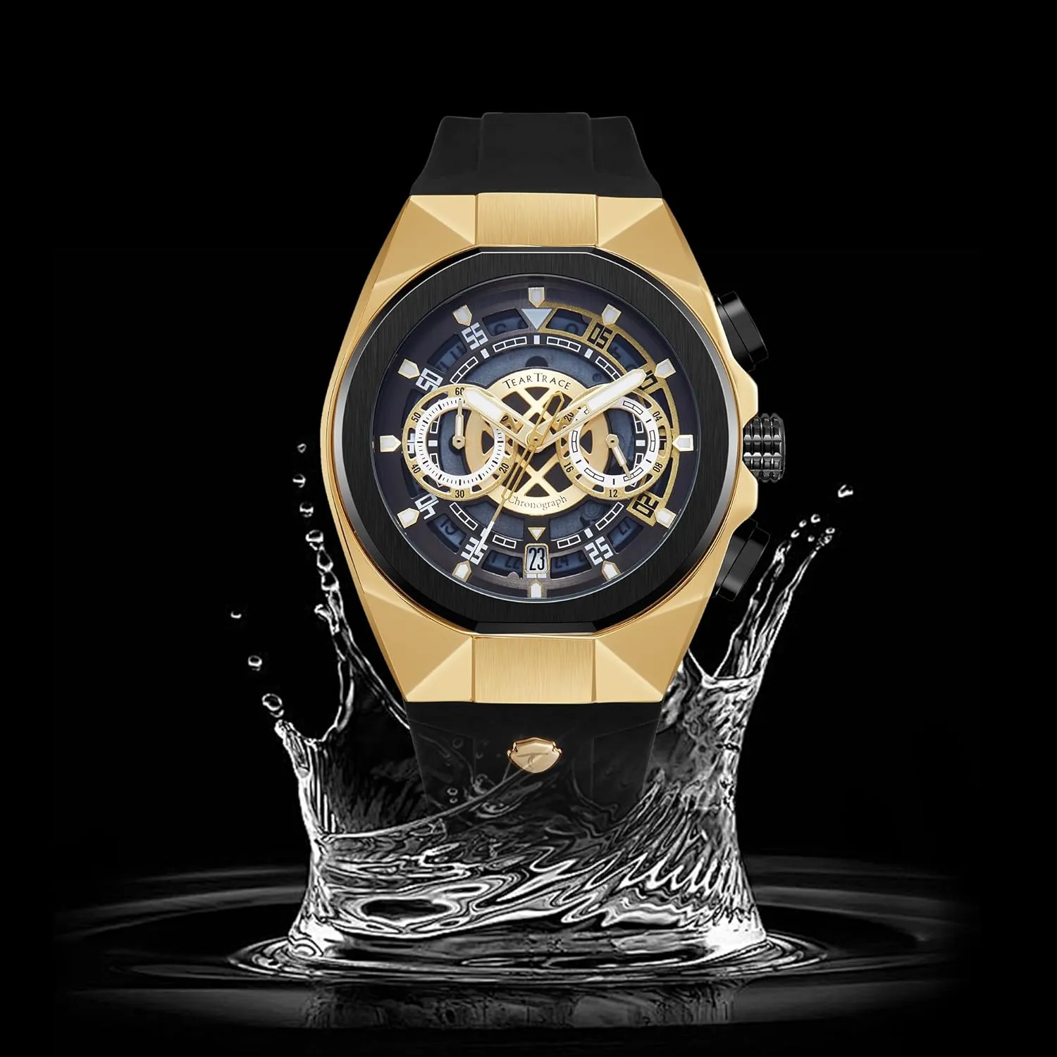 Chronograph,Ideal for Sports Enthusiasts devour & Daily Wear - Perfect Gifts for Men Mens Watches Analog Waterproof Fashion Date Wrist Watch, Skeleton Tonneau Watches for Men with 