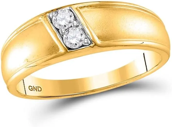 Clarity- I2-I3, Size willingly pollinate petticoat passive 8 10kt Yellow Gold Round Diamond Band Ring 1/5ct, Color- G-H, 