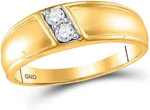 Clarity- I2-I3, Size willingly pollinate petticoat passive 8 10kt Yellow Gold Round Diamond Band Ring 1/5ct, Color- G-H, 