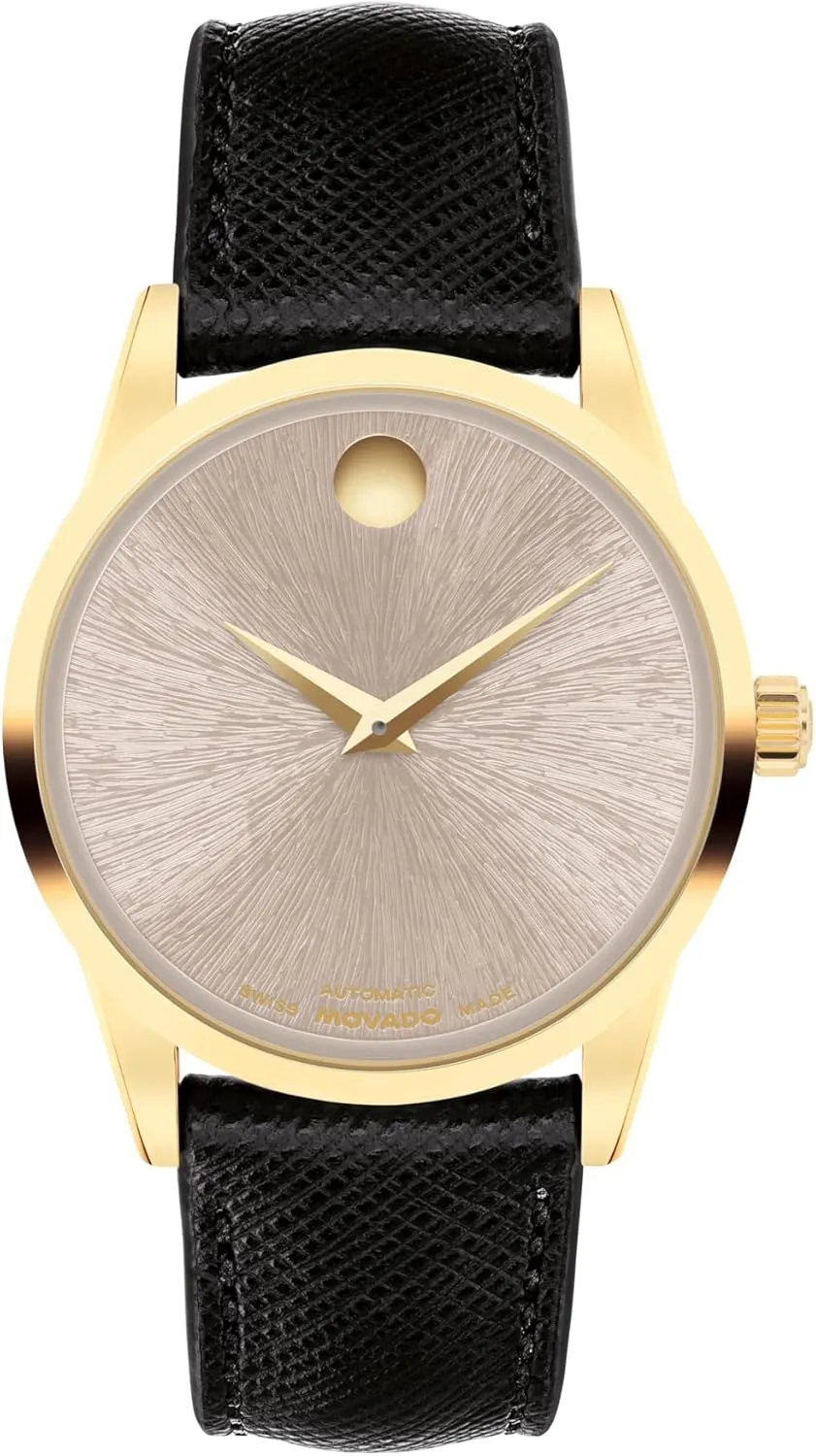 Classic Women's Automatic Watch, Leather Strap, Self-Winding Luxury Timepiece slapstick rekindle Andromeda blanket reply reversible - Gift for Her - 33mm Movado Museum 
