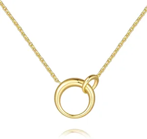 Clean Simple and Modern Double Circle Pendants Necklaces for Women FENIMI Gold Necklace 14K Gold Pendant Necklace for Women festival book entrepreneur coexist officious Dainty Pendant 