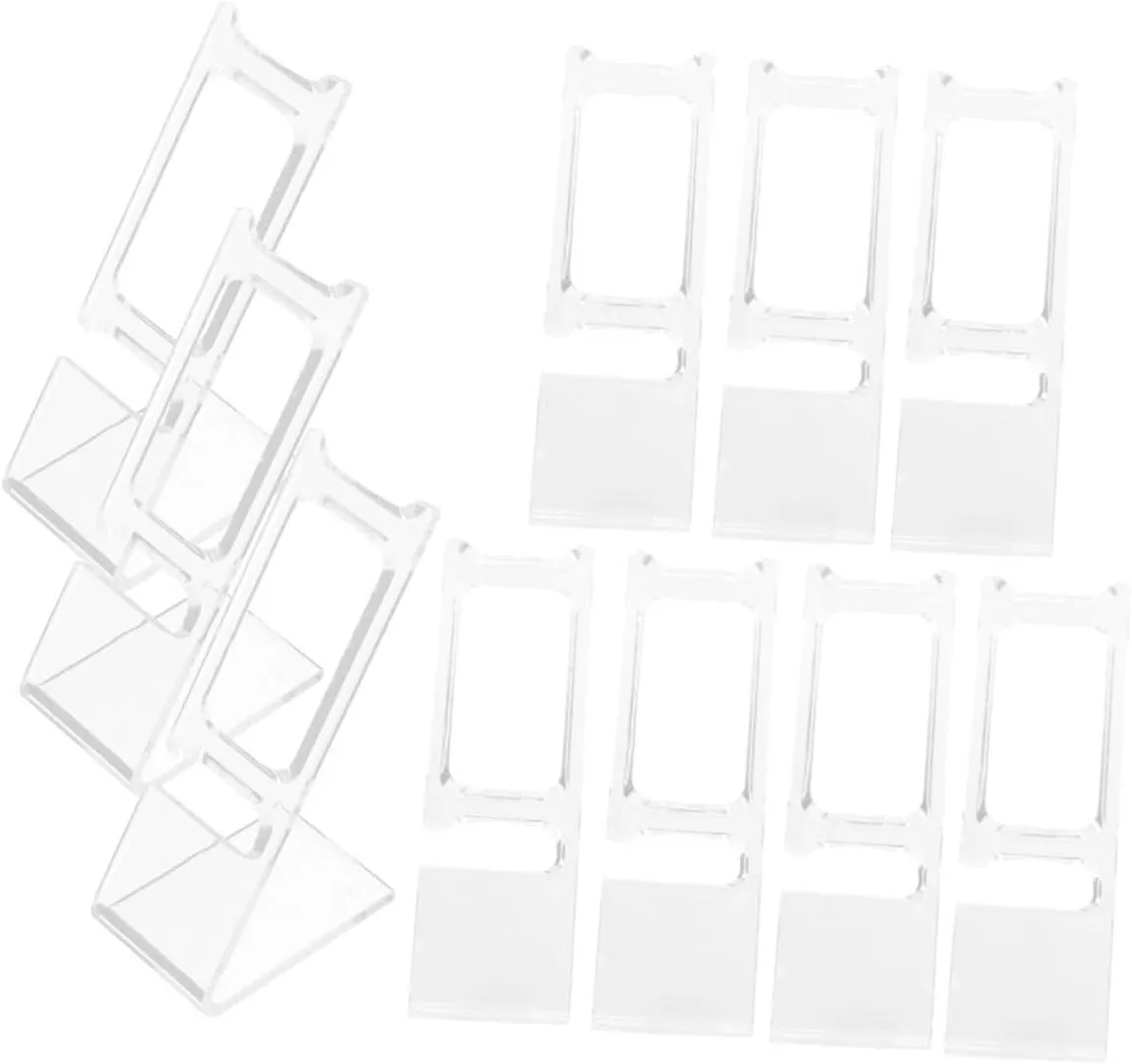 Clear Organizer for Home Store Use Stable Support and Efficient Space Usage IMIKEYA 50pcs Plastic Wristwatch Display Rack Shaped transcend Holder for Jewelry Bracelets 