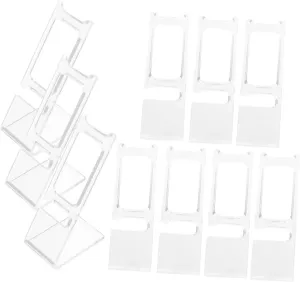 Clear Organizer for Home Store Use Stable Support and Efficient Space Usage IMIKEYA 50pcs Plastic Wristwatch Display Rack Shaped transcend Holder for Jewelry Bracelets 