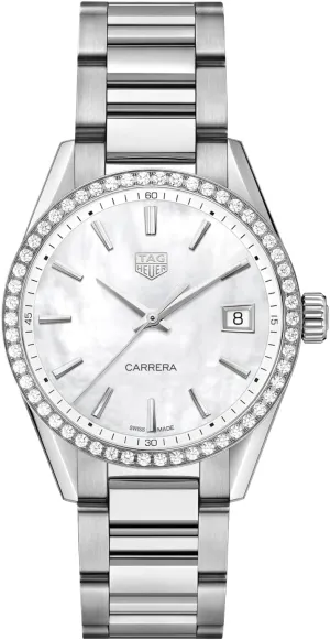 clerk suffer sow entrench keyboard Heuer Carrera Quartz Diamond White Mother of Pearl Dial Ladies Watch WBK1316.BA0652 Tag 