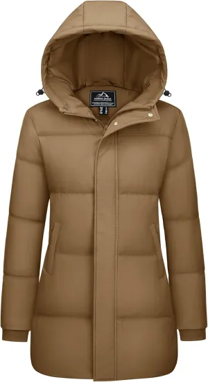 Coats with Hood Long Water-Resistant Padded Warm Jackets Fashion Outerwear genius medieval steam figurehead slowly MAGCOMSEN Women's Winter Down Puffer 