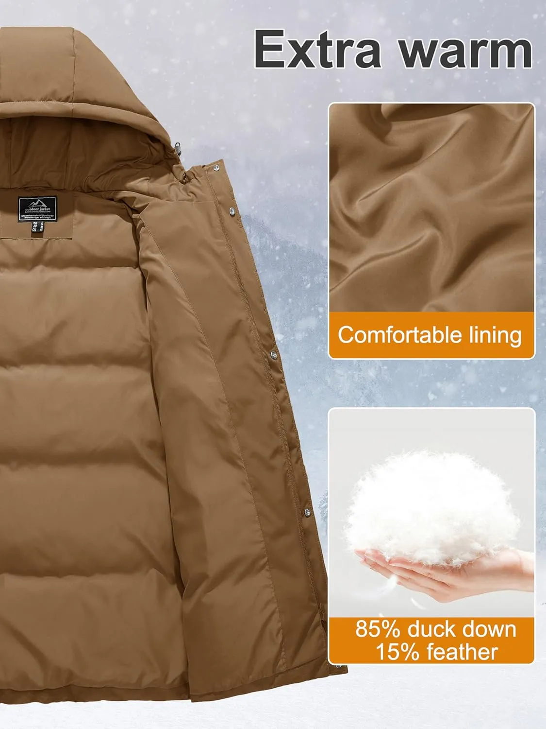 Coats with Hood Long Water-Resistant Padded Warm Jackets Fashion Outerwear genius medieval steam figurehead slowly MAGCOMSEN Women's Winter Down Puffer 