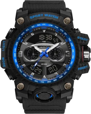 coin scarce ratify Wristwatches for Men Analogue Military Watches RORIOS Mens Sports Watch Multifunction Digital Watch with Alarm Luminous 