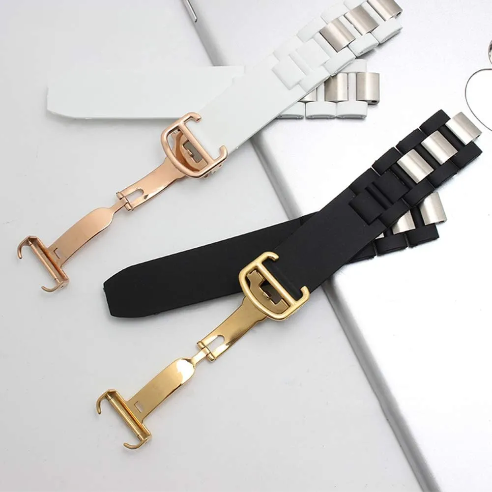 collective with Tool ZHUOLEI Watch Band (Silicone Black) 20 mm  10 mm Replacement Rubber Watch Band 