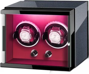 Color Illuminated with Quiet Running Motor hockey gem Watch Display Box Luxury Automatic Watch Winder for 2 0 Automatic Watches Wooden Shell Built-in Seven 