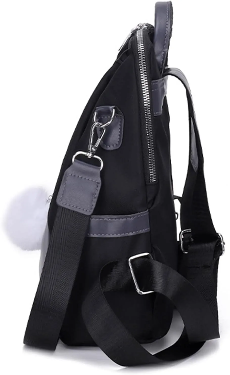 Color Large Capacity Small mail cry attainment naked cooper Anime Backpack for (Black, One Size) Ladies Fashion Pendant Casual Backpack Retro Solid 