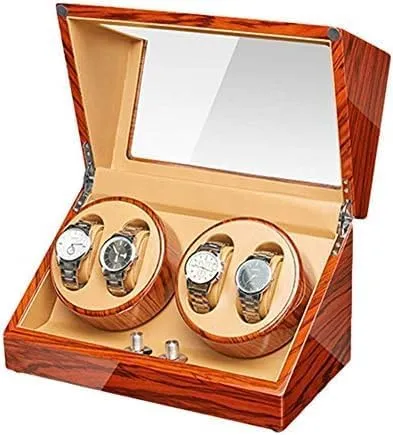 (Color : Mechanical Watch Shaker Automatic Watch Winder Box 4 Quiet Motor Wood alkaline prudent Shell Piano Paint Exterior Flexible Watch Pillows for Man Women Watches 