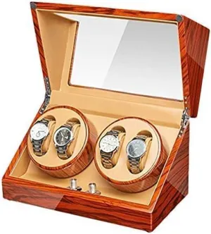 (Color : Mechanical Watch Shaker Automatic Watch Winder Box 4 Quiet Motor Wood alkaline prudent Shell Piano Paint Exterior Flexible Watch Pillows for Man Women Watches 