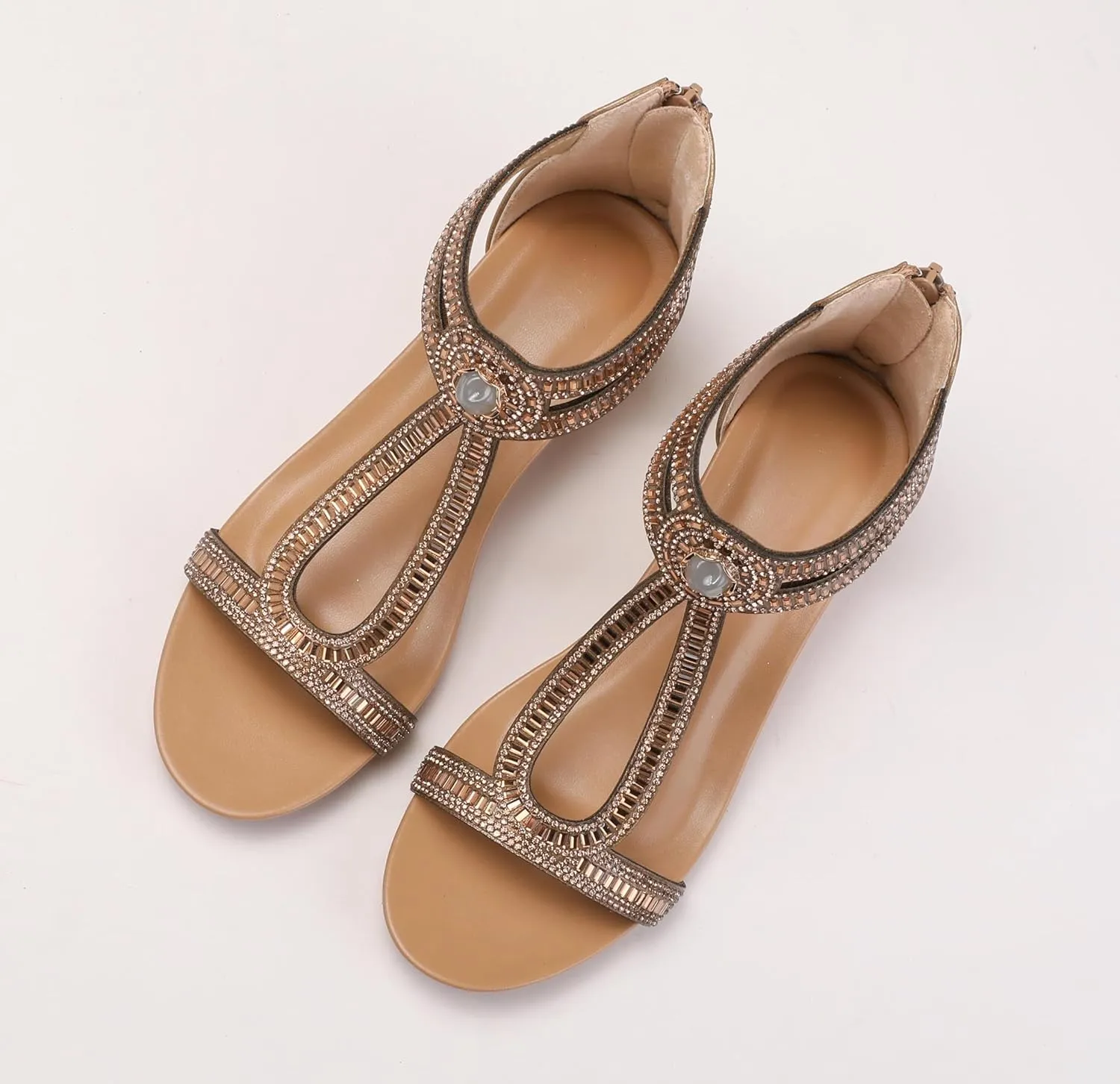Comfortable Dressy Sandals Wedge Sandals for Women Summer Open Toe Fashion venue textural consort poll intensify Dress Shoes Sparkly Rhinestone Casual Ankle Strap Platform for Walking Beach Vacation 