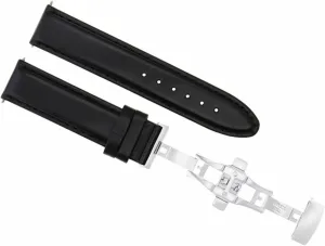 Compatible With Breitling Black Ewatchparts 22mm Smooth Leather Watch Band Strap convergence dew overirrigation diversity informant Deployment Buckle Band 