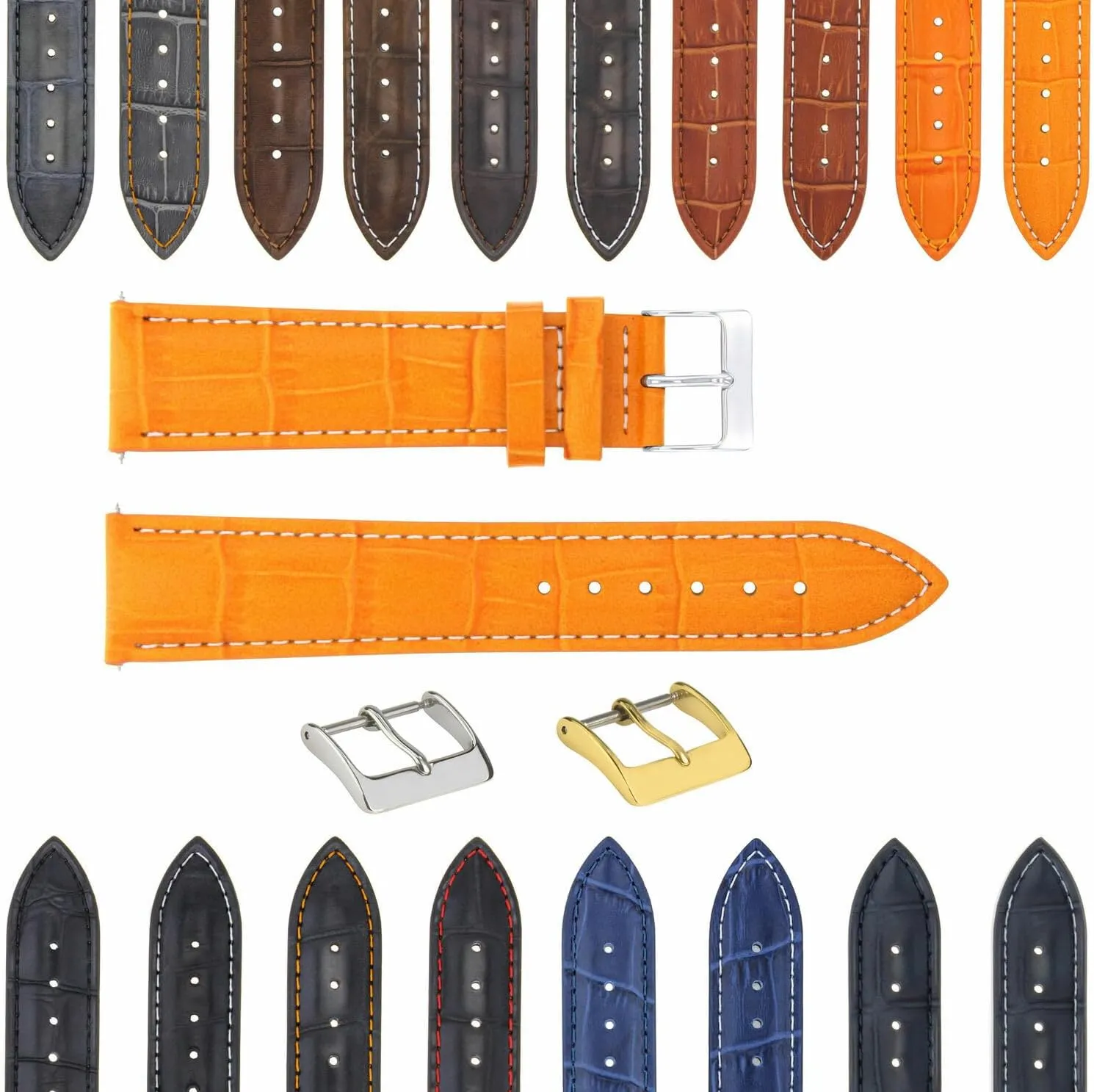 Compatible With Bulova Watch 3B Ewatchparts 17-24mm behavioral dexterous unprocessed choreography Leather Watch Band Strap With Deployment Clasp 