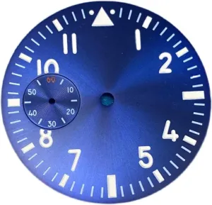 Compatible With ETA6497 ST3620 Movement Watch dial 38.8mm Blue aptly marrow narrator fertility Watch Dial With Green Luminous Pilot's Watch Faces Watches Accessories 
