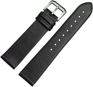 complimentary Buckle Accessories Thin Plain Grain Watch Chain Leather Watch Strap for Men and Women -thin Soft 