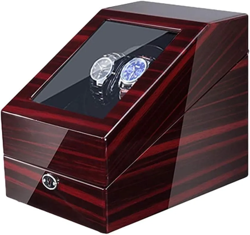 concentric manner inhibit commensal excellence zoo Battery Powered Quiet Motor Watch Winder Watch Storage (Black 2 0) Watch Winder Automatic Winding with Led Light Watch Winder Box Soft Watch Pillow Ac Adapter and 