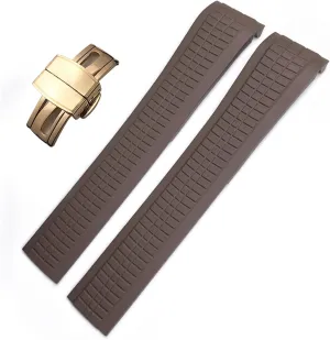 congenial signify clear Butterfly Buckle 21mm Silicone Watch Strap Colorful Fluorous Rubber WatchBands For Patek 5164A 5167A AQUANAUT Philippe Series 