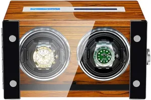 Control LCD Display Touch Screen LED Backlight Retractable Watch swallow Pillow Double Automatic Watch Winder Box with Remote 