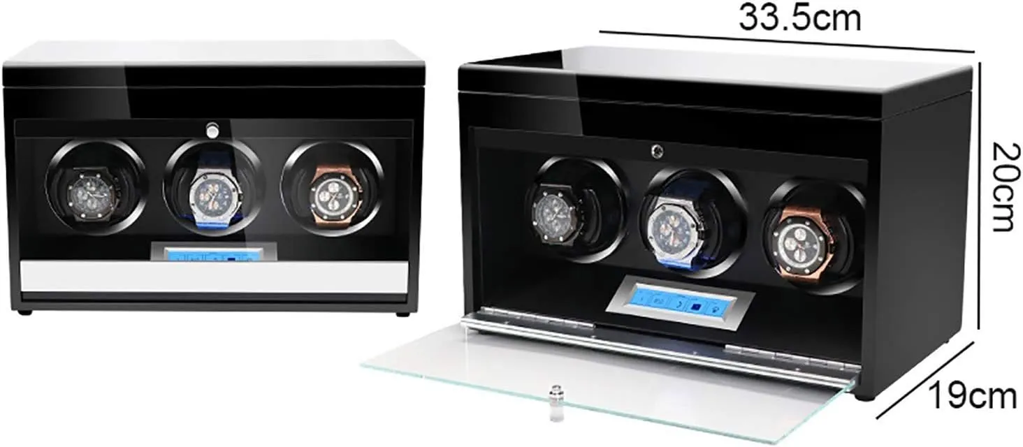 Control Watch Winding Box Watch Winder Display Watch Box Watch Winders - Wooden Watch Storage Case Smart Watches radically Winder with Led Light Mechanical Watch Automatic Shaker with Access 
