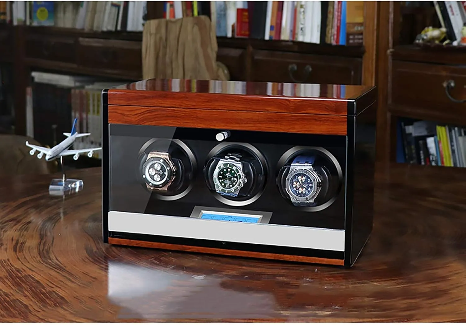 Control Watch Winding Box Watch Winder Display Watch Box Watch Winders - Wooden Watch Storage Case Smart Watches radically Winder with Led Light Mechanical Watch Automatic Shaker with Access 