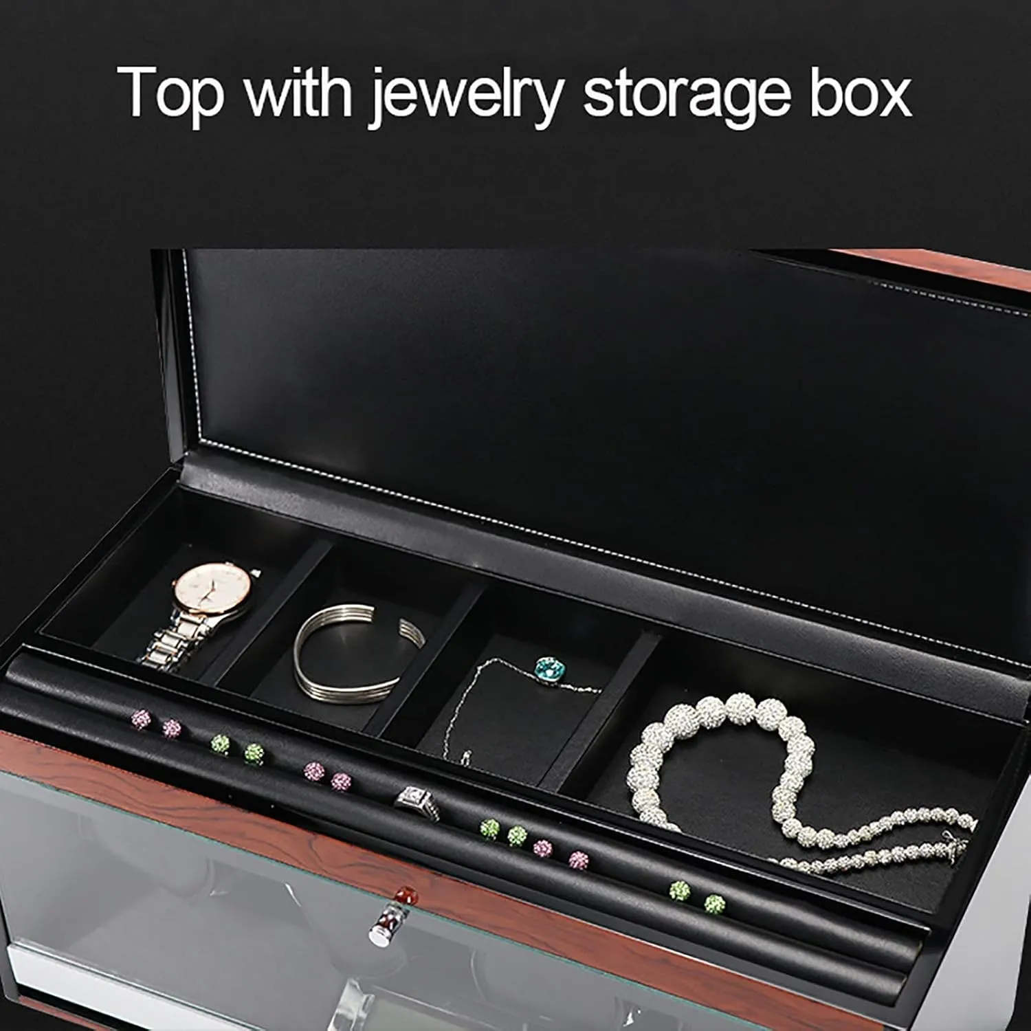 Control Watch Winding Box Watch Winder Display Watch Box Watch Winders - Wooden Watch Storage Case Smart Watches radically Winder with Led Light Mechanical Watch Automatic Shaker with Access 