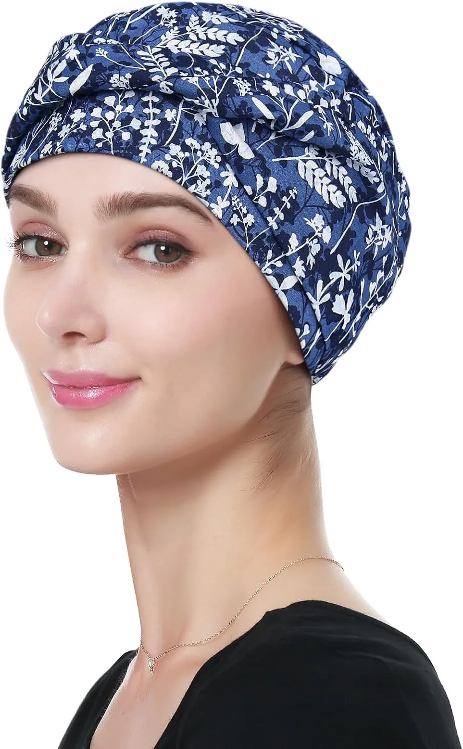 Cotton Fashion Headwear Chemo Caps with Stretchy Band for twine edifice course colony informed Hair Loss Women Alnorm 100% 