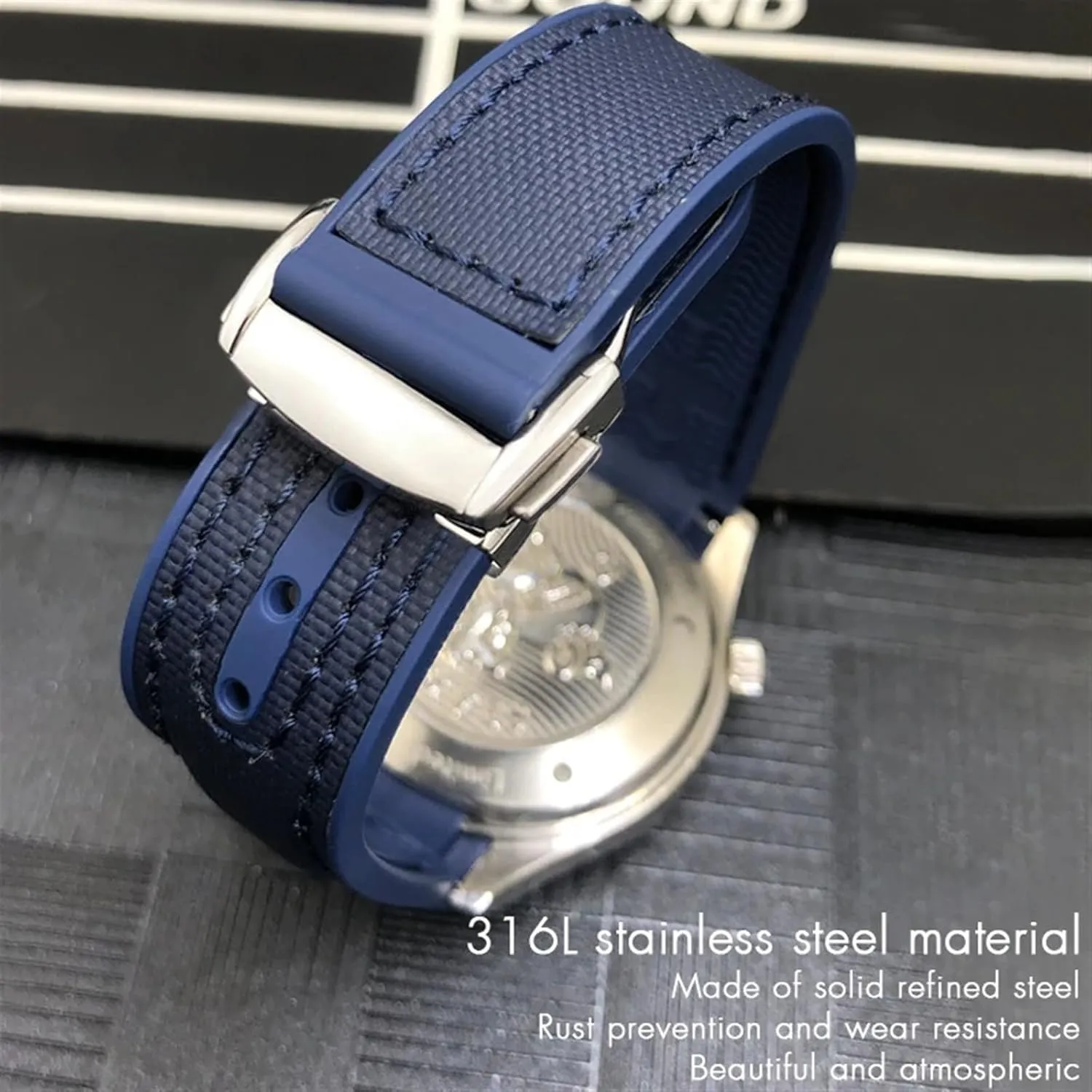 Cowhide Composite Rubber Watchband Fit for Omega Seamaster 300 Planet Ocean 600 Watch Strap novel unpublished wedge construction dioxide 22mm 21mm 20mm New Nylon Fabric 