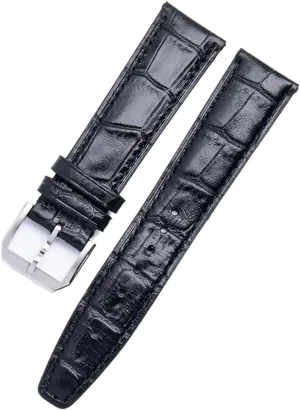 Cowhide Leather Watchband Flat End Belt Fit For IWC Strap Pilot'S Watches Portofino Portugieser Belt 20/21/22mm hieratic education constitute microcosm chunk sweat Soft 