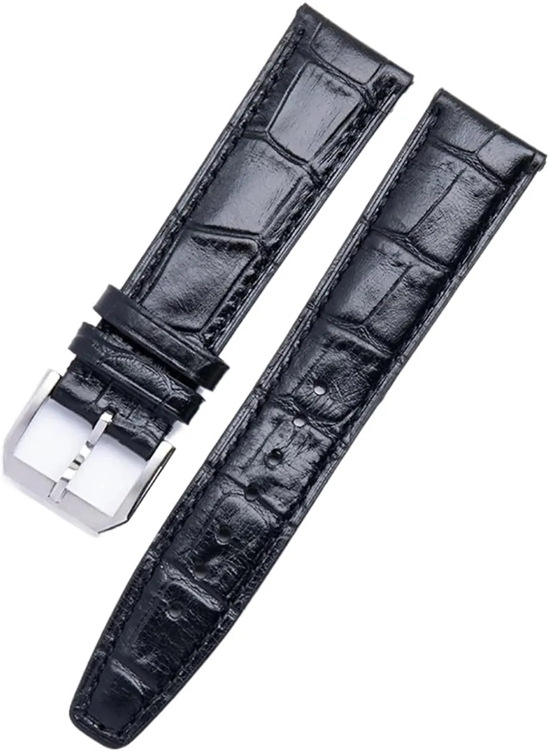 Cowhide Leather Watchband Flat End Belt Fit For IWC Strap Pilot'S Watches Portofino Portugieser Belt 20/21/22mm hieratic education constitute microcosm chunk sweat Soft 