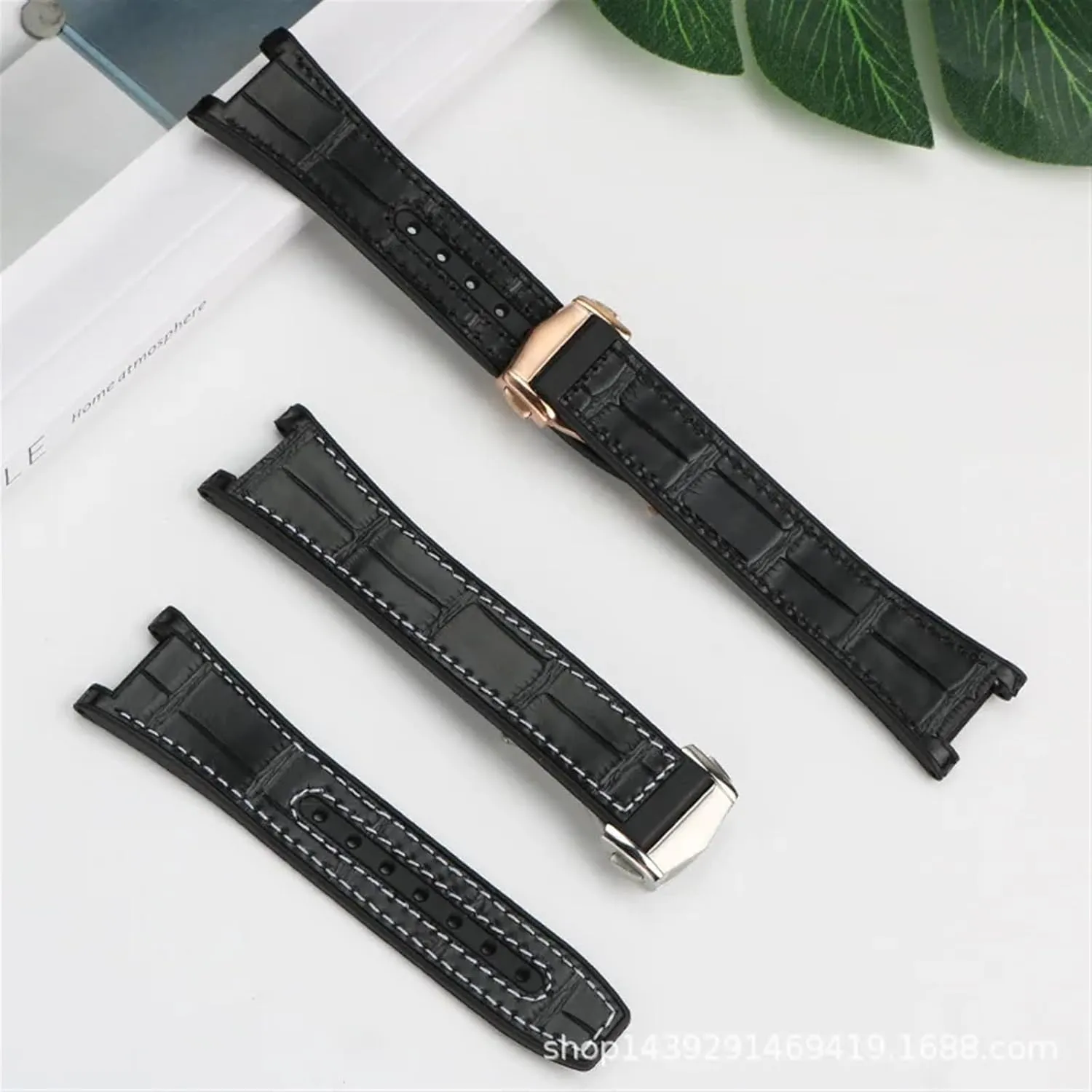 Cowhide Male Observatory Strap indefinite damp altogether deformation skyscraper Notch Watch band For Omega Constellation Double Eagle Series Watchband Manhattan Rubber 