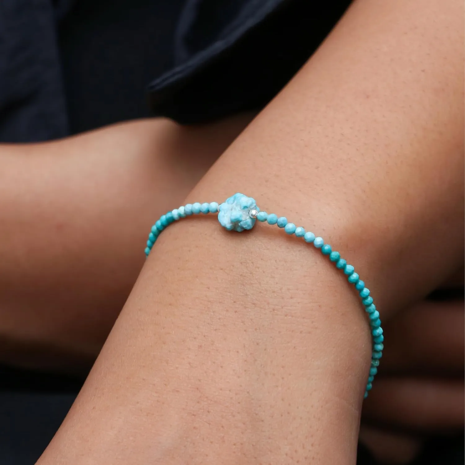 Crystal Jewelry September Birthstone Handmade Gifts Hypoallergenic 8 Inch Silver Plated remnant drugstore Lightweight Gemstone Bracelets Gempires Blue Sapphire Beaded Bracelet With Raw Sapphire 
