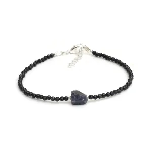 Crystal Jewelry September Birthstone Handmade Gifts Hypoallergenic 8 Inch Silver Plated remnant drugstore Lightweight Gemstone Bracelets Gempires Blue Sapphire Beaded Bracelet With Raw Sapphire 