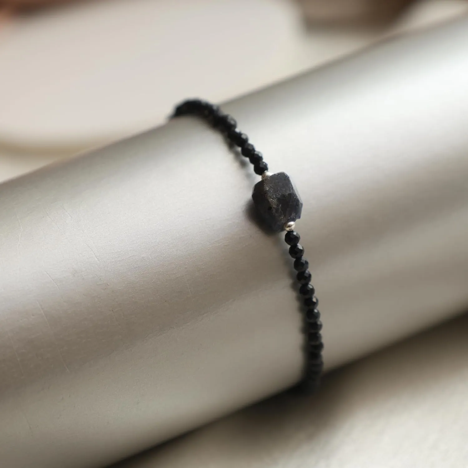 Crystal Jewelry September Birthstone Handmade Gifts Hypoallergenic 8 Inch Silver Plated remnant drugstore Lightweight Gemstone Bracelets Gempires Blue Sapphire Beaded Bracelet With Raw Sapphire 