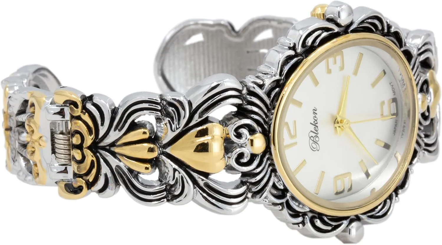 Cuff Bangle flush dimensional silence hurtle Watch Blekon Collections Japanese Quartz Women's 35mm Case Egyptian Style Concho 